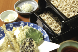 稚鮎と野菜の天せいろ