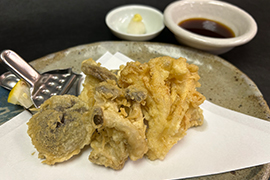 季節の野菜の天ぷら